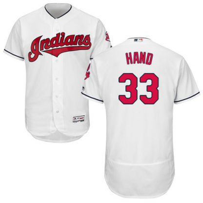 Cleveland Guardians #33 Brad Hand White Flexbase Authentic Collection Stitched MLB Jersey