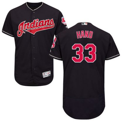 Cleveland Guardians #33 Brad Hand Navy Blue Flexbase Authentic Collection Stitched MLB Jersey
