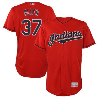 Cleveland Guardians #37 Cody Allen Red Flexbase Authentic Collection Stitched MLB Jersey