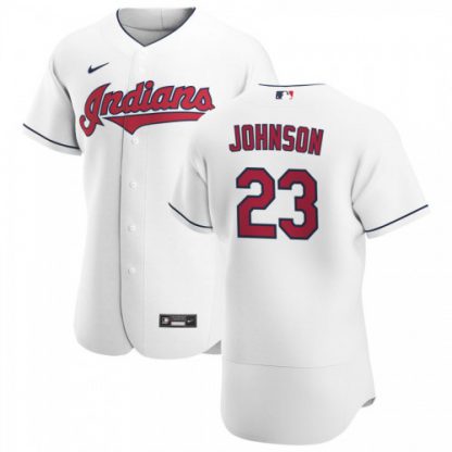 Cleveland Cleveland Guardians #23 Daniel Johnson Men's Nike White Home 2020 Authentic Team MLB Jersey