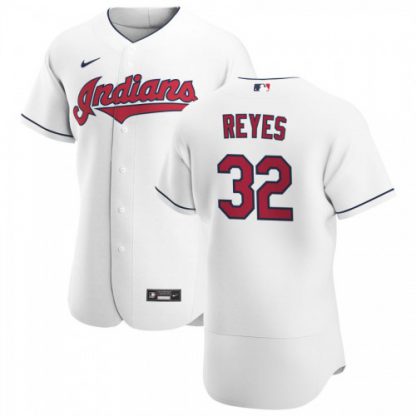 Cleveland Cleveland Guardians #32 Franmil Reyes Men's Nike White Home 2020 Authentic Team MLB Jersey