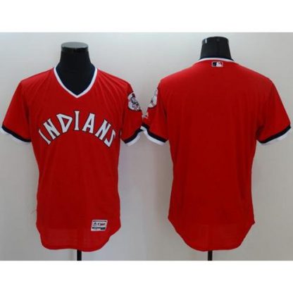 Cleveland Guardians Blank Red Flexbase Authentic Collection 1978 Turn Back The Clock Stitched MLB Jersey