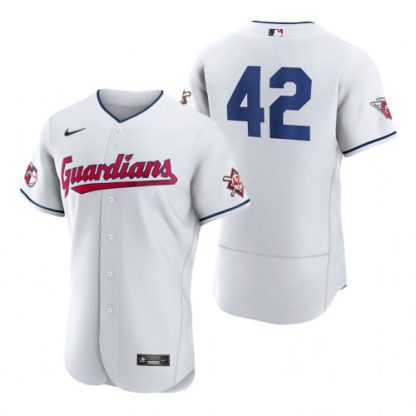 Cleveland Cleveland Guardians #42 Jackie Robinson White Men's Nike 2022 Authentic MLB Jersey