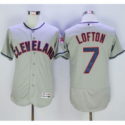 Cleveland Guardians #7 Kenny Lofton Grey Flexbase Authentic Collection Stitched MLB Jersey