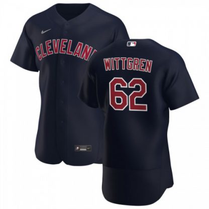 Cleveland Cleveland Guardians #62 Nick Wittgren Men's Nike Navy Alternate 2020 Authentic Player MLB Jersey