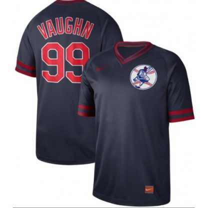 Nike Cleveland Guardians #99 Ricky Vaughn Navy Authentic Cooperstown Collection Stitched MLB Jersey