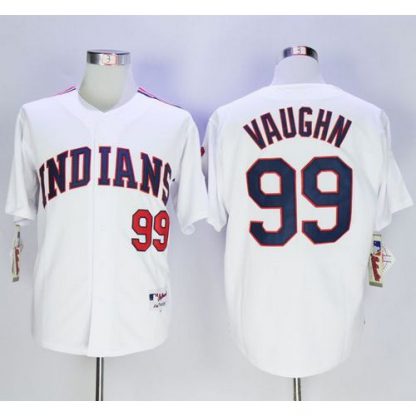 Cleveland Guardians #99 Ricky Vaughn White 1978 Turn Back The Clock Stitched MLB Jersey