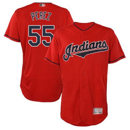 Cleveland Guardians #55 Roberto Perez Red Flexbase Authentic Collection Stitched MLB Jersey