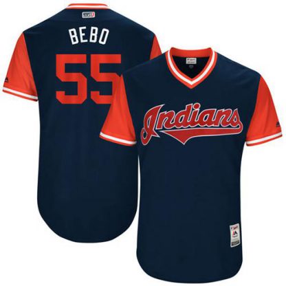 Cleveland Guardians #55 Roberto Perez Navy "Bebo" Players Weekend Authentic Stitched MLB Jersey