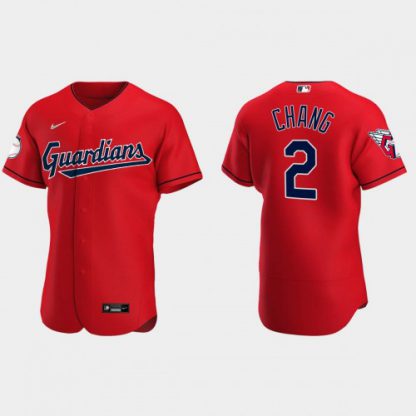 Cleveland Cleveland Guardians #2 Yu Chang Men's Nike 2022 Authentic Alternate Stitched MLB Jersey - Red