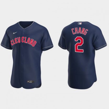 Cleveland Cleveland Guardians #2 Yu Chang Men's Nike 2022 Authentic Alternate Stitched MLB Jersey - Navy