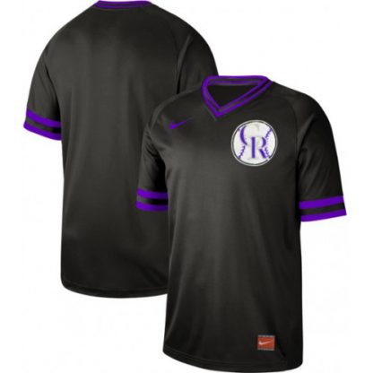 Nike Colorado Rockies Blank Black Authentic Cooperstown Collection Stitched MLB Jersey