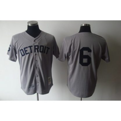 Mitchell And Ness 1968 Detroit Tigers #6 Al Kaline Grey Stitched MLB Jersey