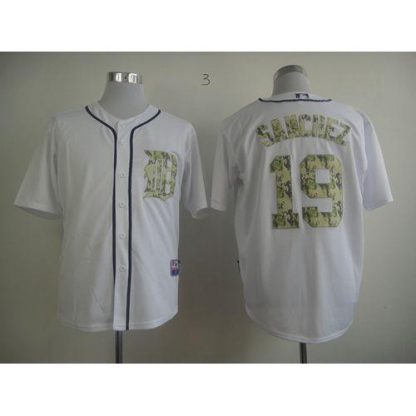 Detroit Tigers #19 Anibal Sanchez White USMC Cool Base Stitched MLB Jersey