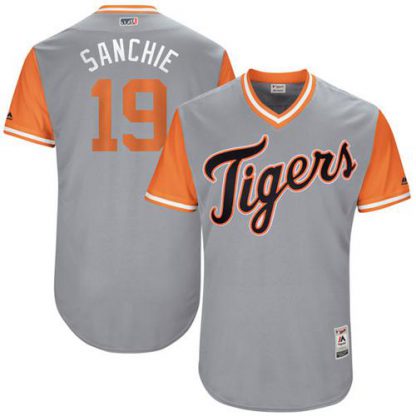 Detroit Tigers #19 Anibal Sanchez Gray "Sanchie" Players Weekend Authentic Stitched MLB Jersey