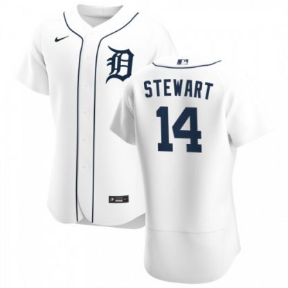 Detroit Detroit Tigers #14 Christin Stewart Men's Nike White Home 2020 Authentic Player MLB Jersey
