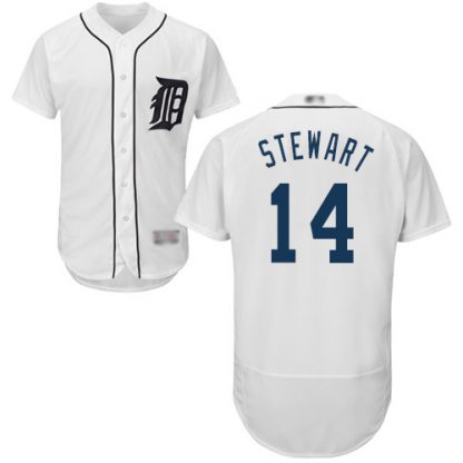 Detroit Tigers #14 Christin Stewart White Flexbase Authentic Collection Stitched MLB Jersey