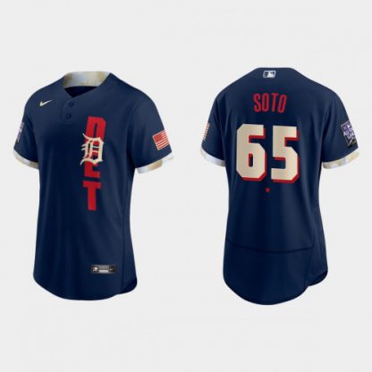 Detroit Detroit Tigers #65 Gregory Soto 2021 Mlb All Star Game Authentic Navy Jersey