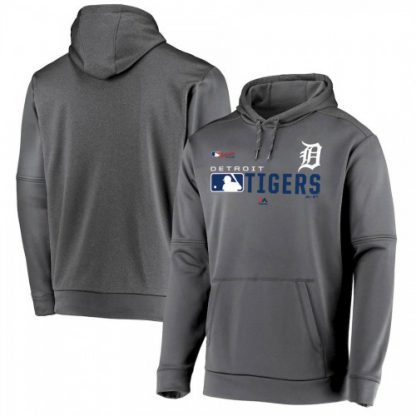 Detroit Detroit Tigers Majestic Authentic Collection Team Distinction Pullover Hoodie Platinum