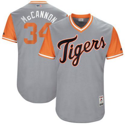 Detroit Tigers #34 James McCann Gray "McCannon" Players Weekend Authentic Stitched MLB Jersey