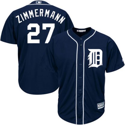 Detroit Tigers #27 Jordan Zimmermann Navy Blue Cool Base Stitched Youth MLB Jersey