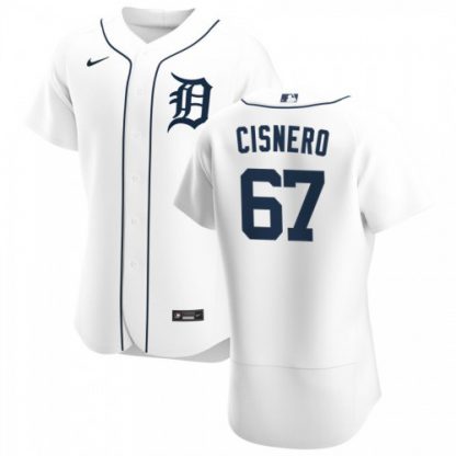 Detroit Detroit Tigers #67 Jose Cisnero Men's Nike White Home 2020 Authentic Player MLB Jersey