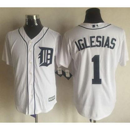 Detroit Tigers #1 Jose Iglesias White New Cool Base Stitched MLB Jersey