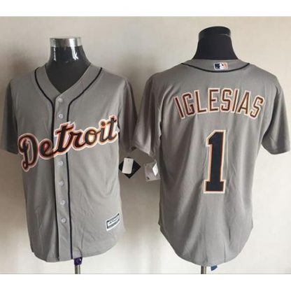 Detroit Tigers #1 Jose Iglesias Grey New Cool Base Stitched MLB Jersey