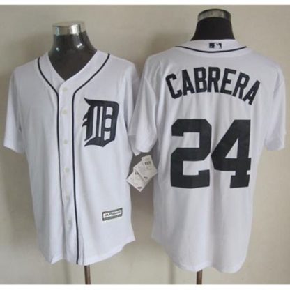 Detroit Tigers #24 Miguel Cabrera White New Cool Base Stitched MLB Jersey