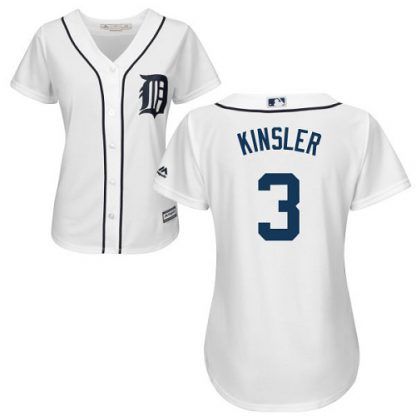 Detroit Tigers #3 Ian Kinsler White Home Women's Stitched MLB Jersey