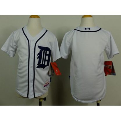 Detroit Tigers Blank White Cool Base Stitched Youth MLB Jersey