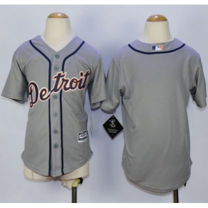 Detroit Tigers Blank Grey Cool Base Stitched Youth MLB Jersey