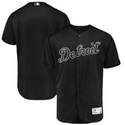Detroit Detroit Tigers Blank Majestic 2019 Players' Weekend Flex Base Authentic Team Jersey Black