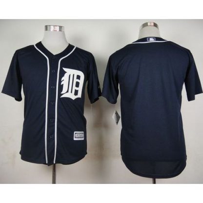 Detroit Tigers Blank Navy Blue Cool Base Stitched MLB Jersey