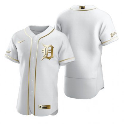 Detroit Detroit Tigers Blank White Nike Men's Authentic Golden Edition MLB Jersey