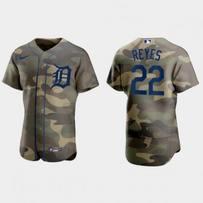 Detroit Detroit Tigers #22 Victor Reyes Men's Nike 2021 Armed Forces Day Authentic MLB Jersey -Camo
