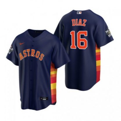 Houston Houston Astros #16 Aledmys Diaz Men's Nike 2021 World Series Game MLB Jersey - Navy