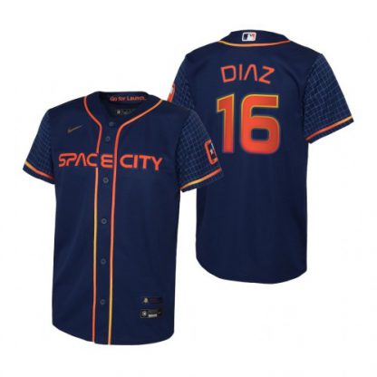 Houston Houston Astros #16 Aledmys Diaz Navy Youth Nike 2022 City Connect Replica MLB Jersey