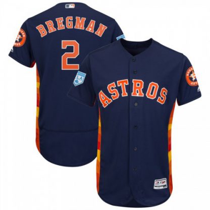 Houston Astros #2 Alex Bregman Navy 2019 Spring Training Flex Base Stitched MLB Jersey