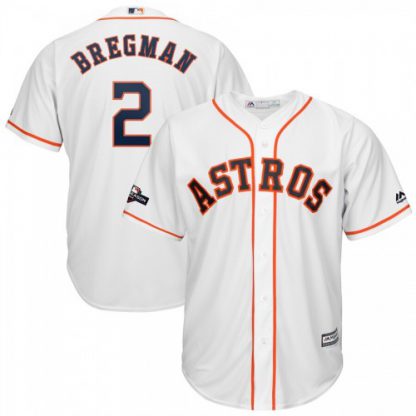 Houston Houston Astros #2 Alex Bregman Majestic 2019 Postseason Official Cool Base Player Jersey White