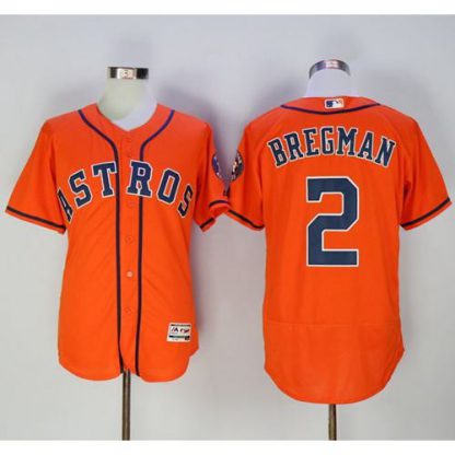 Houston Astros #2 Alex Bregman Orange Flexbase Authentic Collection Stitched MLB Jersey
