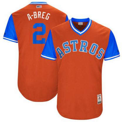Houston Astros #2 Alex Bregman Orange "A-Breg" Players Weekend Authentic Stitched MLB Jersey
