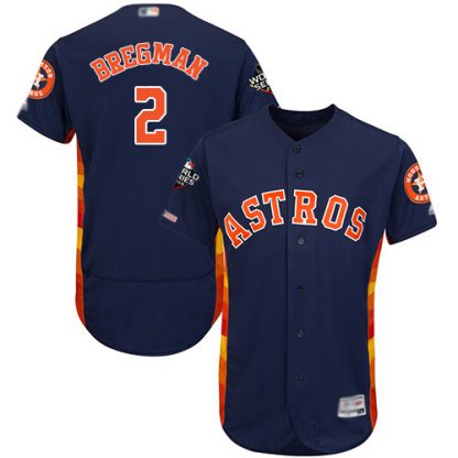 Houston Astros #2 Alex Bregman Navy Blue Flexbase Authentic Collection 2019 World Series Bound Stitched MLB Jersey