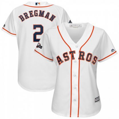 Houston Houston Astros #2 Alex Bregman Majestic Women's 2019 Postseason Official Cool Base Player Jersey White