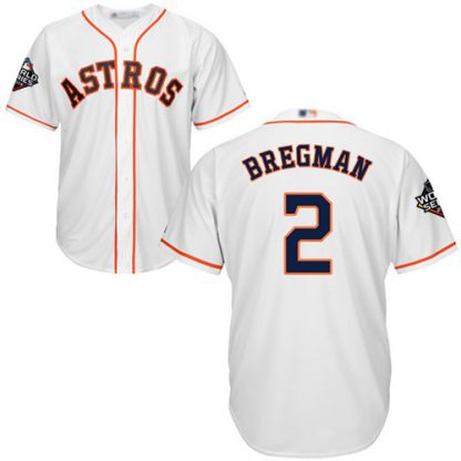 Houston Astros #2 Alex Bregman White Cool Base 2019 World Series Bound Stitched Youth MLB Jersey