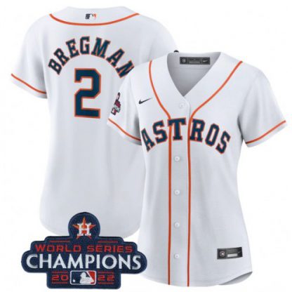Houston Houston Astros #2 Alex Bregman White 2022 World Series Champions Cool Base Stitched Men's Nike MLB Jersey