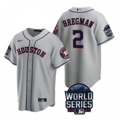 Houston Houston Astros #2 Alex Bregman Youth Nike 150th Anniversary 2021 World Series Authentic MLB Jersey - Gray