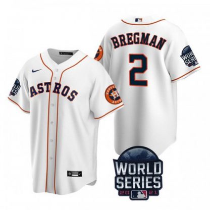 Houston Houston Astros #2 Alex Bregman Youth Nike 150th Anniversary 2021 World Series Authentic MLB Jersey - White