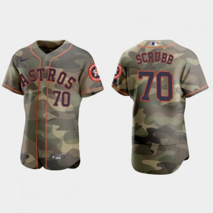 Houston Houston Astros #70 Andre Scrubb Men's Nike 2021 Armed Forces Day Authentic MLB Jersey -Camo