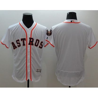 Houston Astros Blank White Flexbase Authentic Collection Stitched MLB Jersey